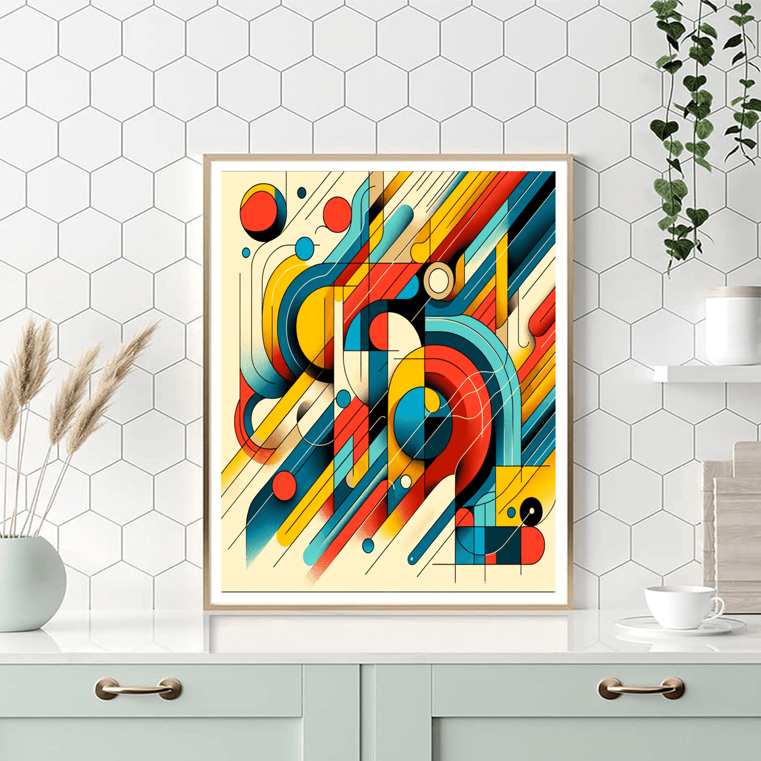 Colorful Abstract Shapes Paint By Numbers Kits