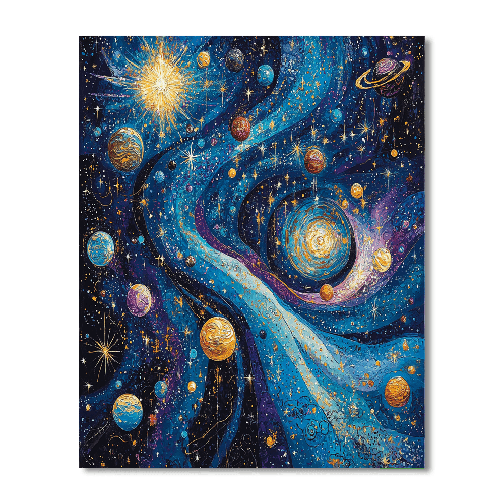 Dali Inspired Celestial Exploration  Paint By Number