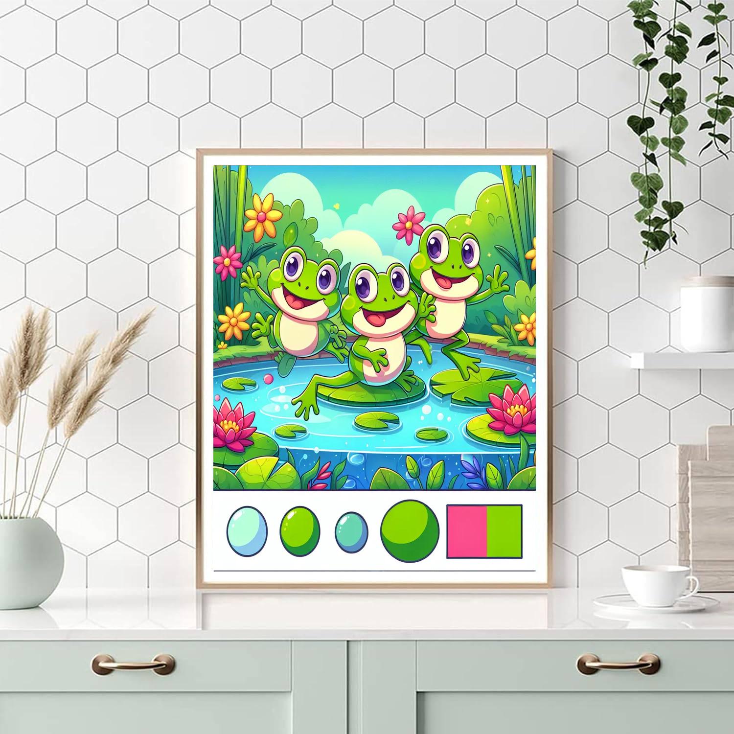 Giggly Frog Family Numbered Painting Kits