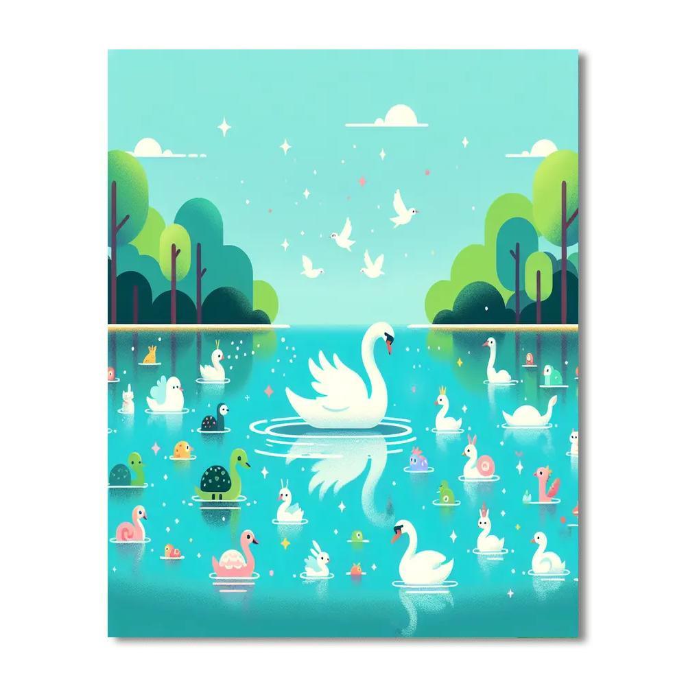 Enchanted Lake Number Painting