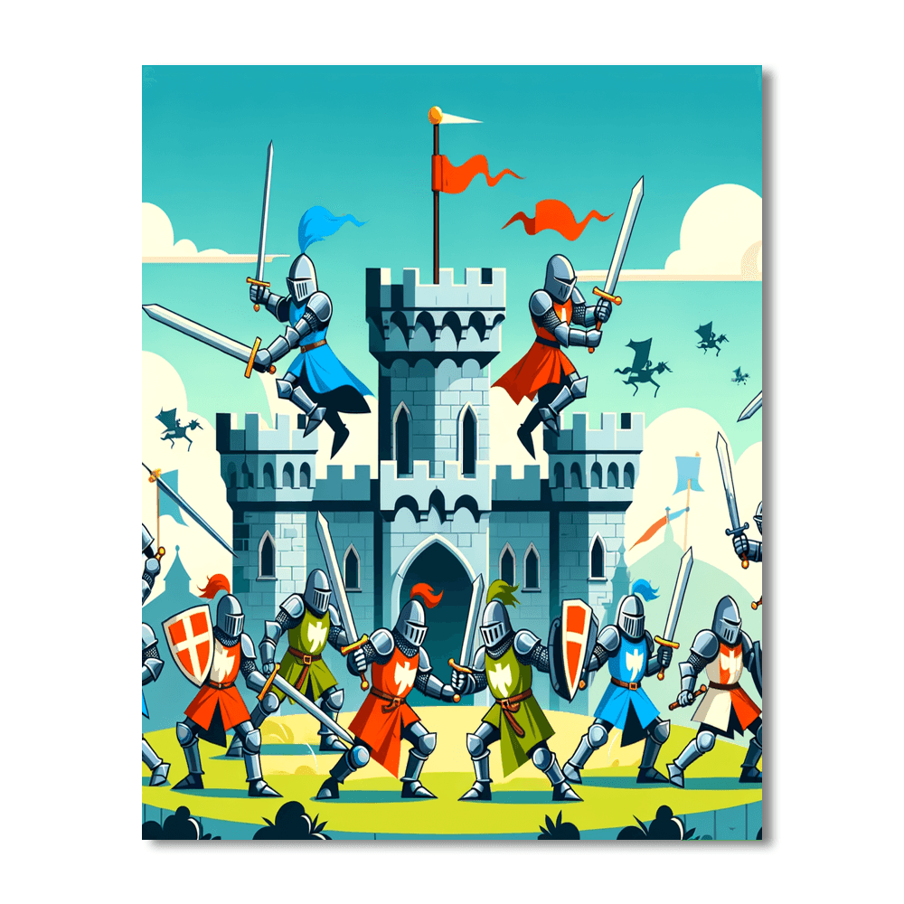 Historic Castle Siege Paint By Color