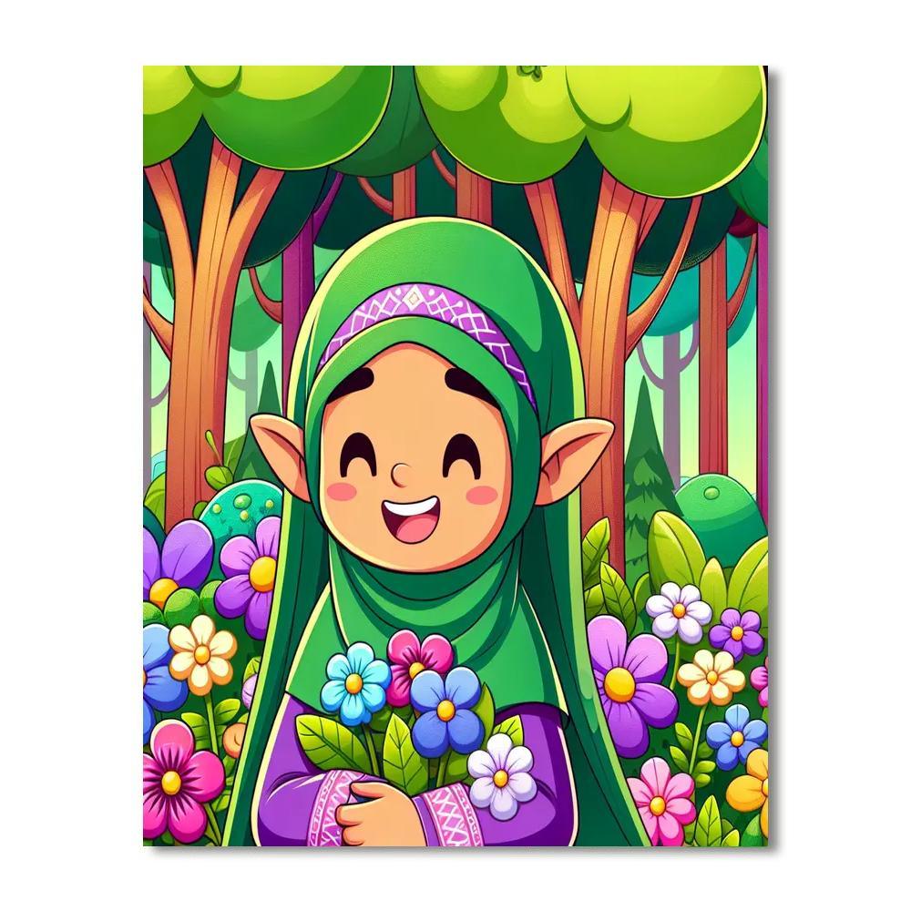 Caring Forest Elf DIY Paint By Numbers
