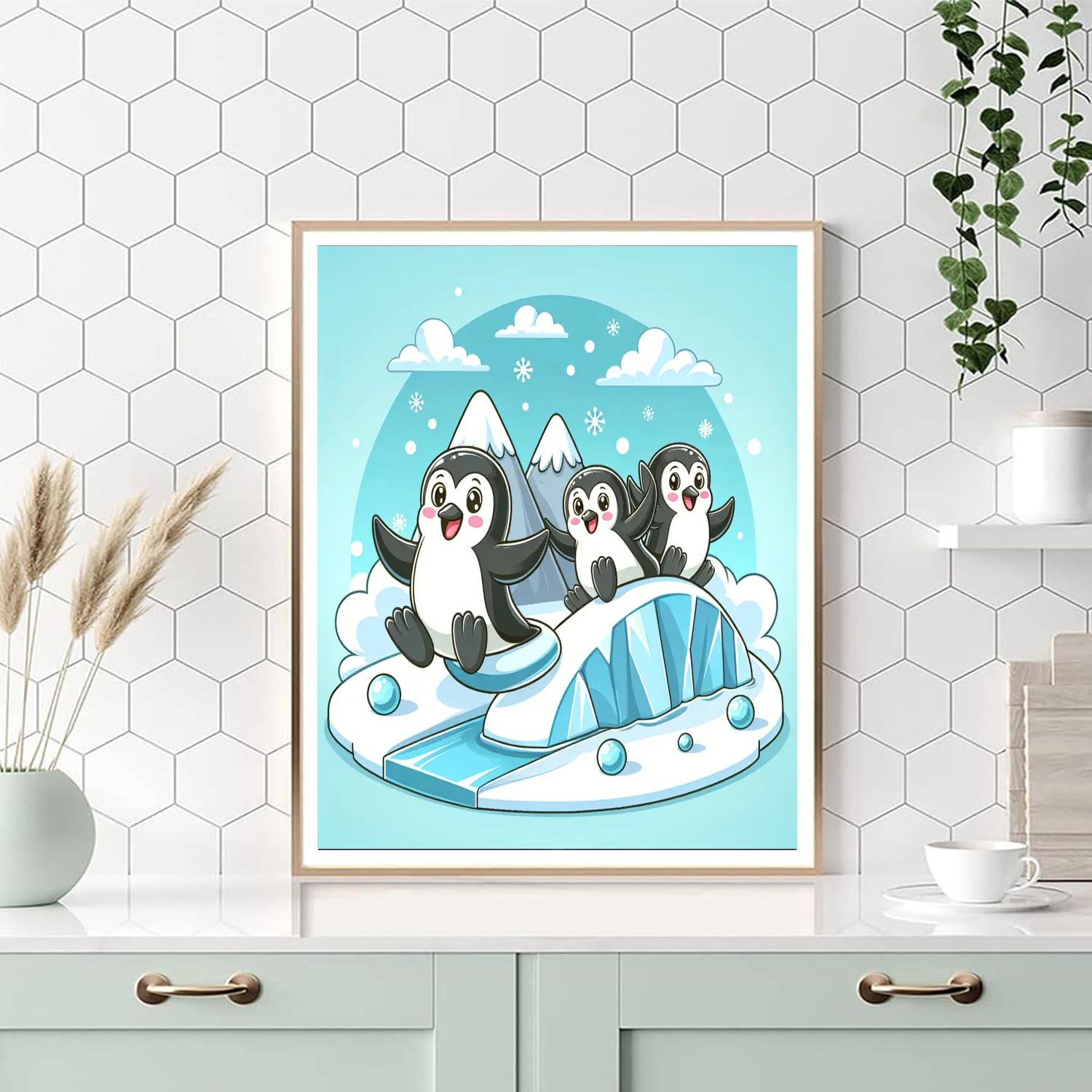 Chilly Penguins Numbered Painting Kits