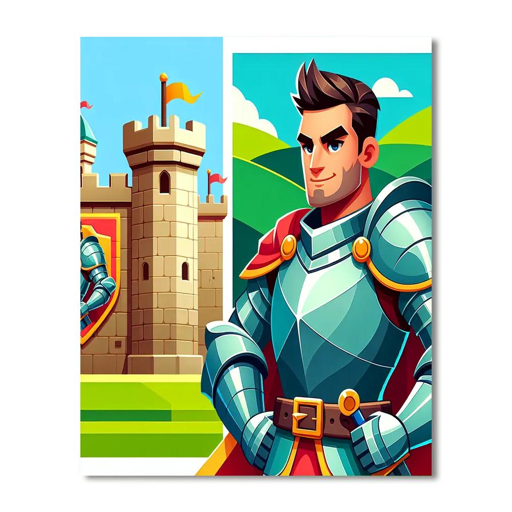 Courageous Knight's Challenge Numbered Painting Kits