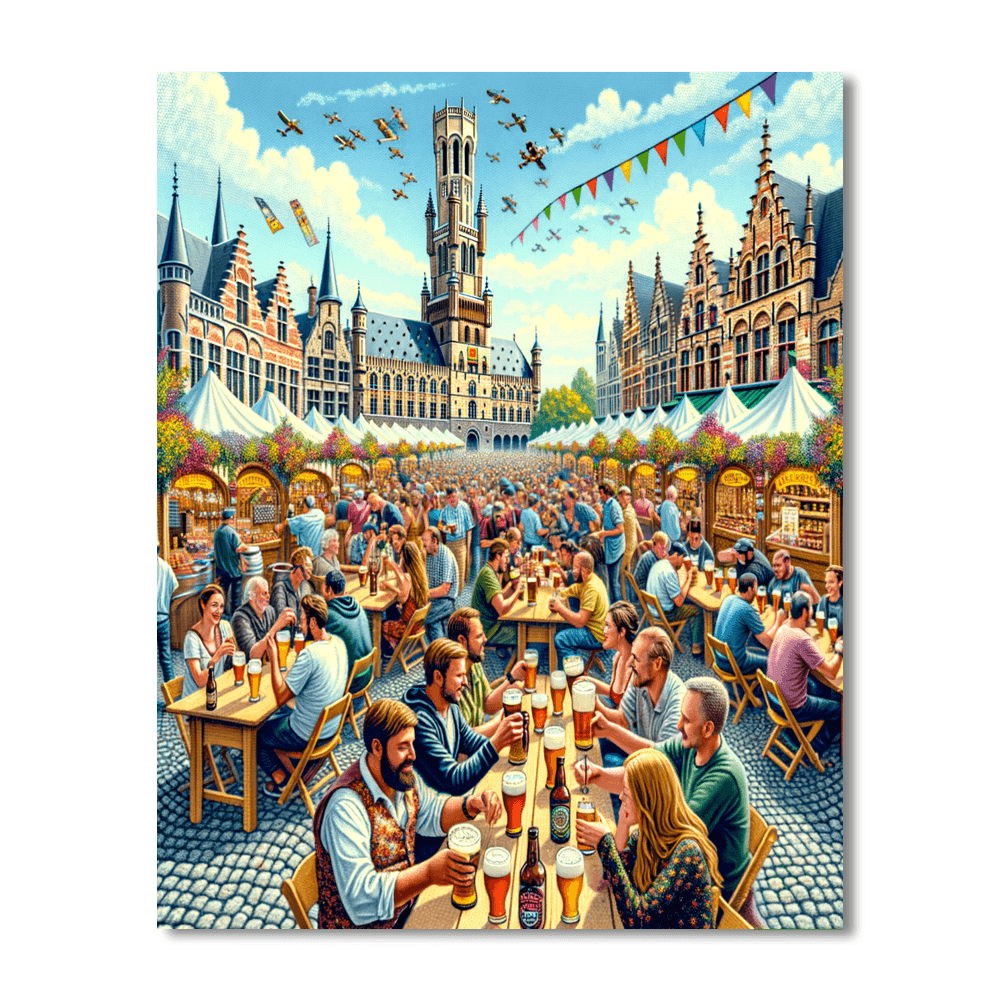The Bruges Beer Festival Painting By Numbers Kit