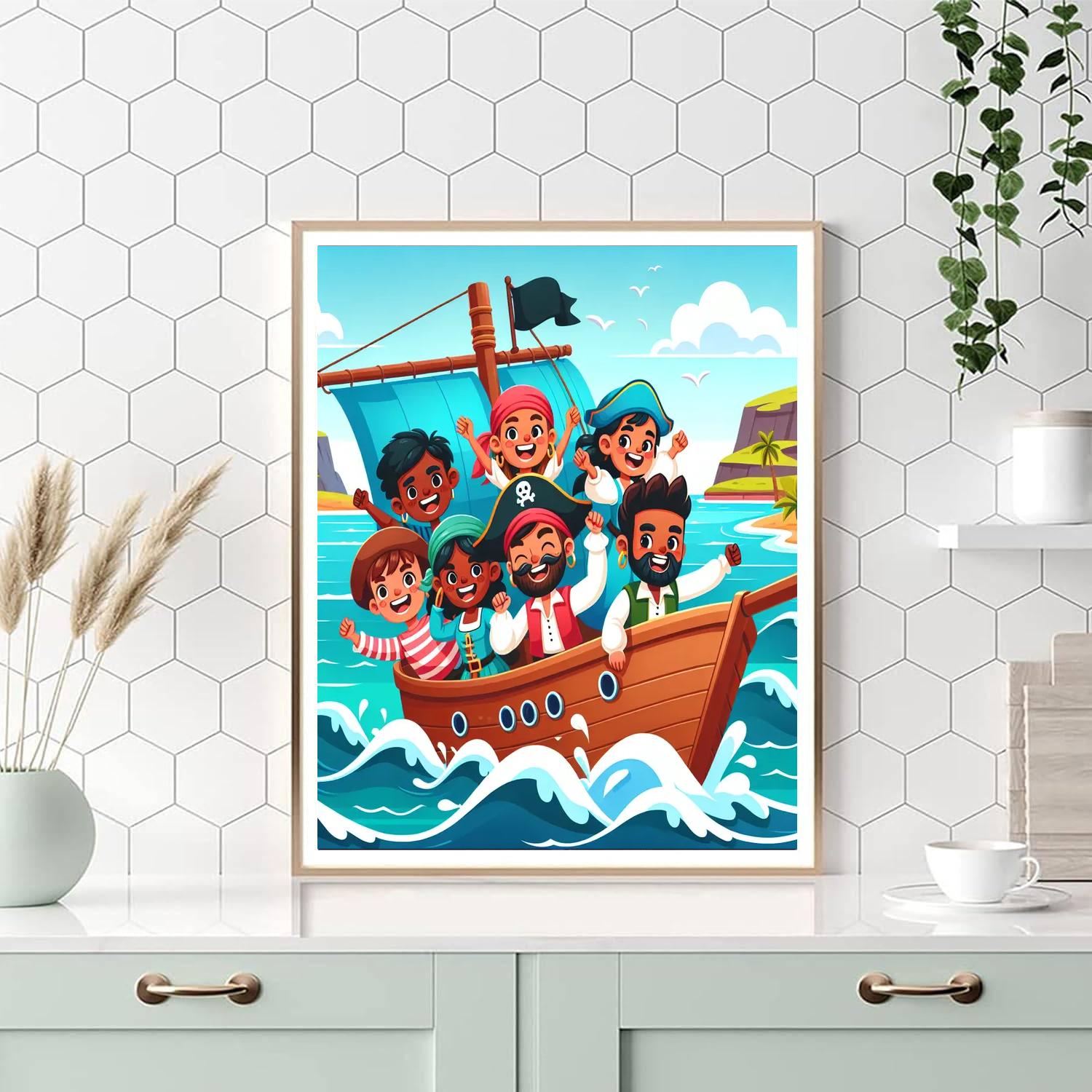 Friendly Pirate Adventure Paint By Number