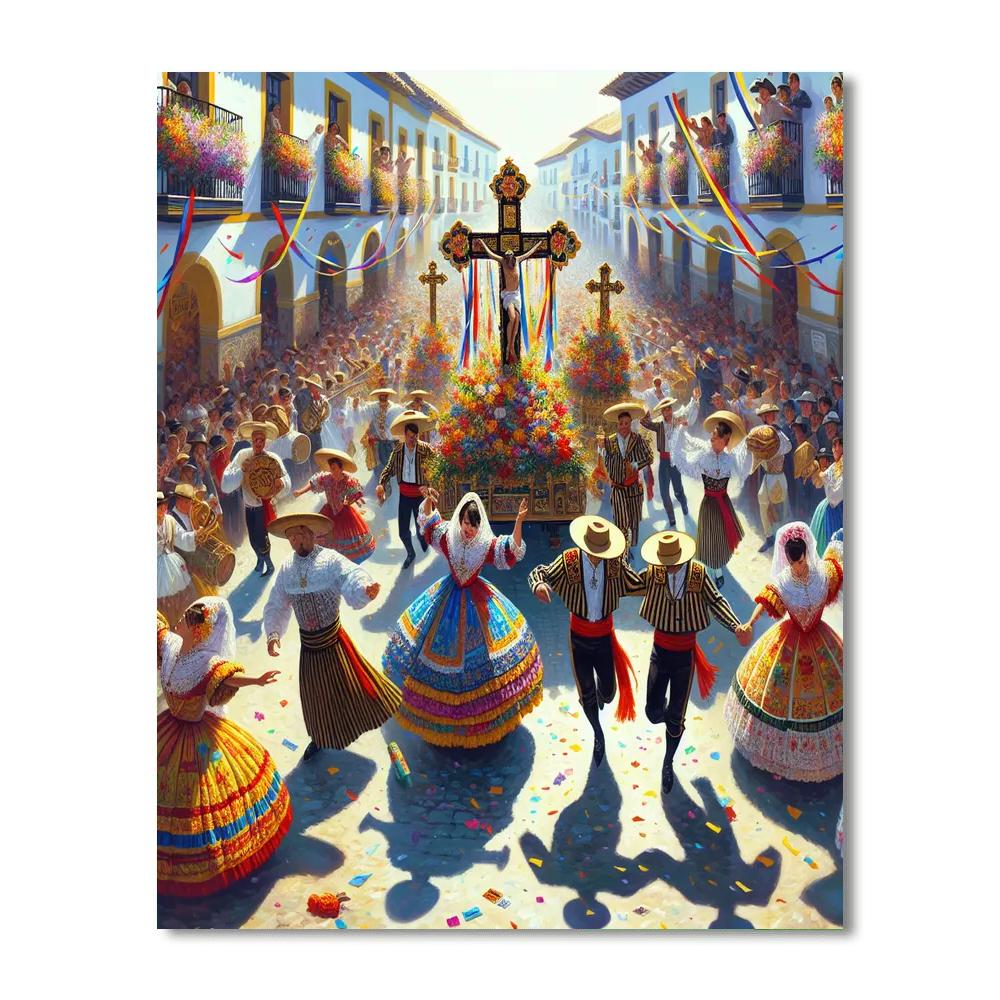 Fiesta De Las Cruces - Peru Paint By Number