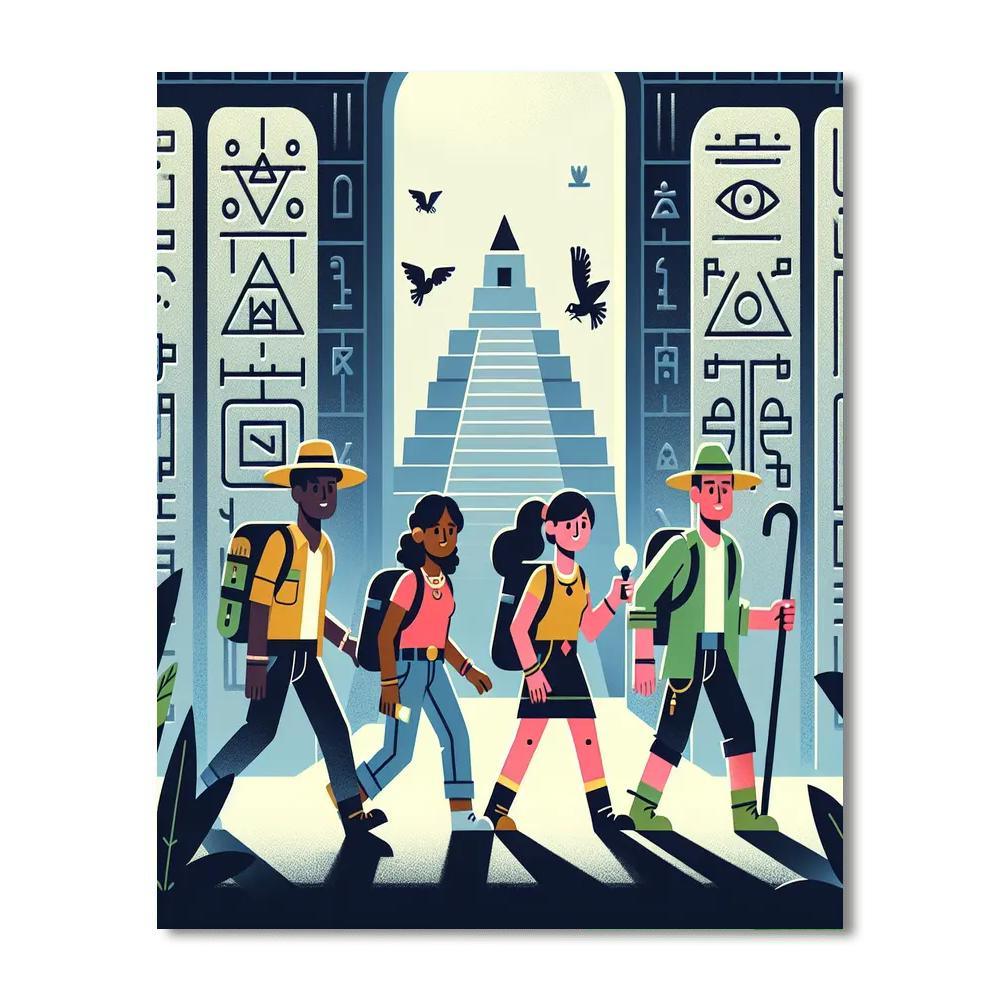 Ancient Temple Exploration Painting By Numbers Kit