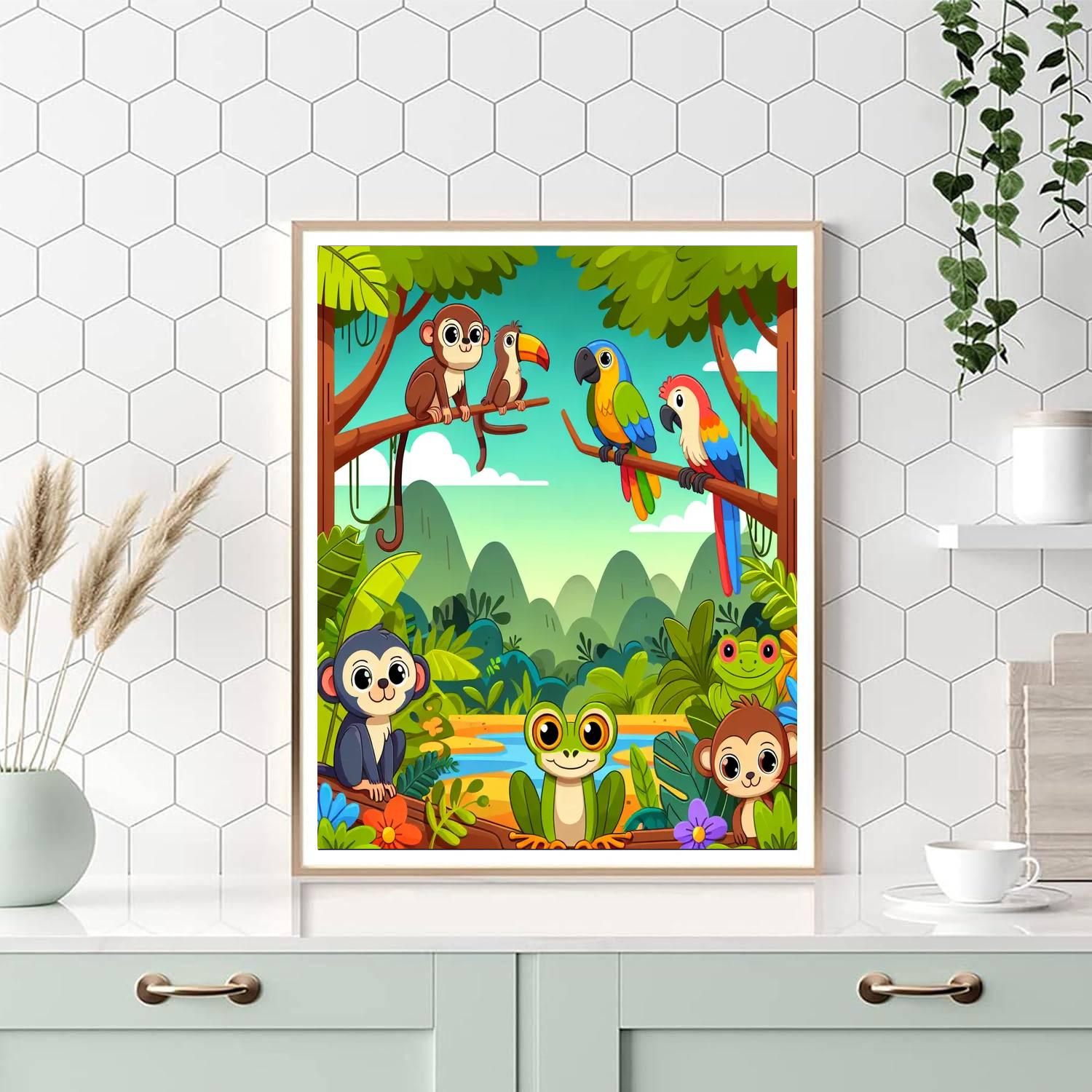 Exploring The Rainforest Numbered Painting Kits