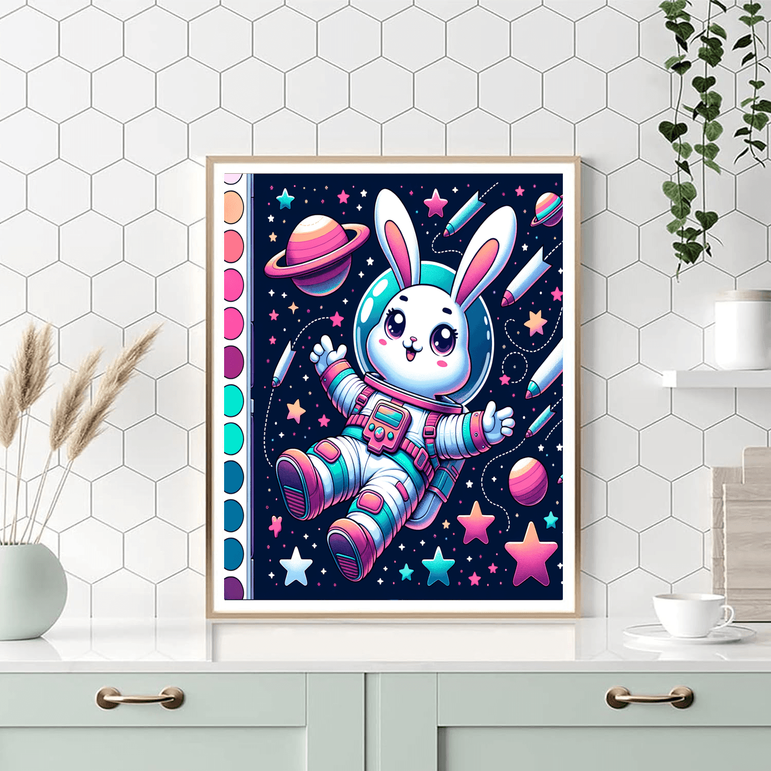 Exploring Astronaut Bunny Painting By Numbers Kit