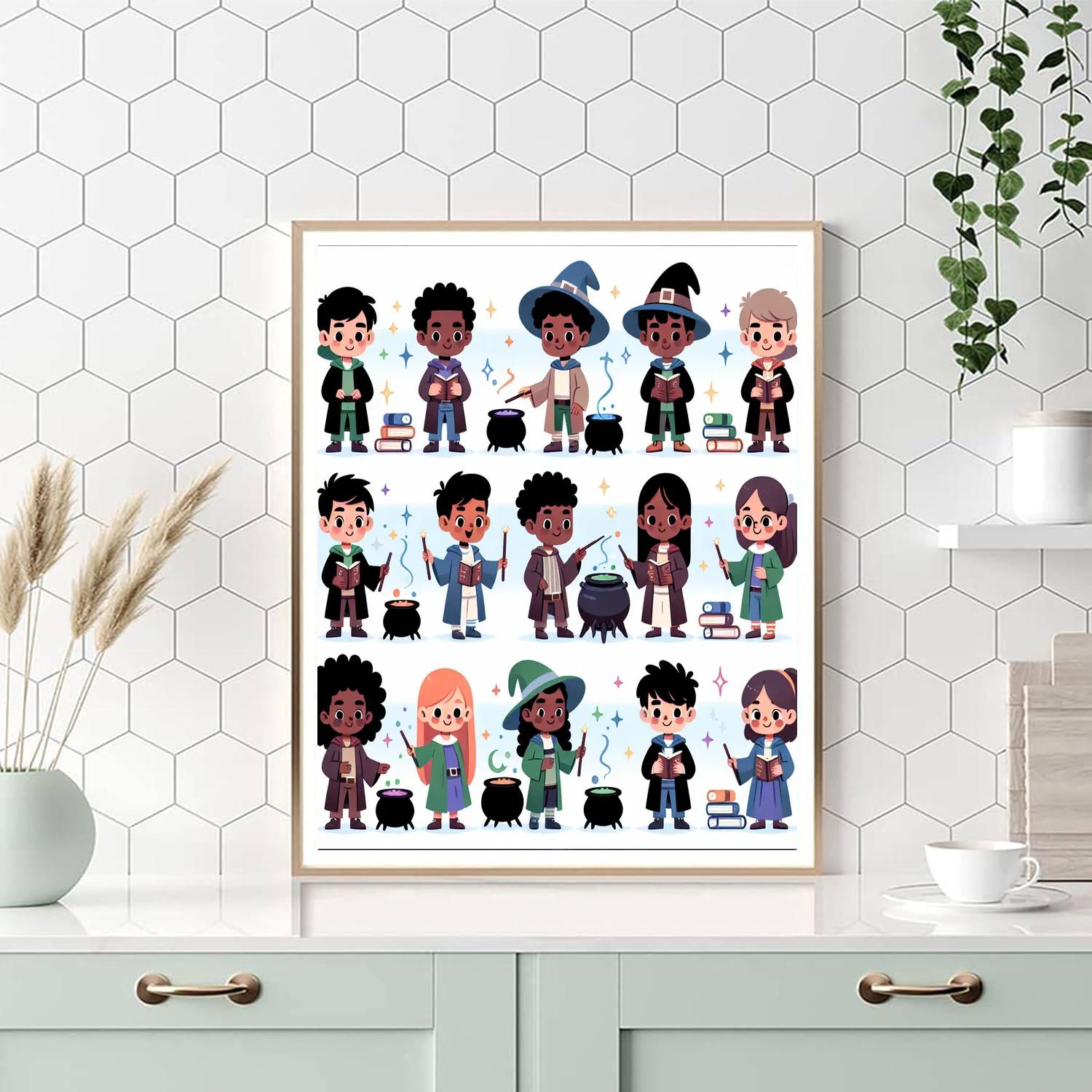 Magical Wizard's School DIY Paint By Numbers