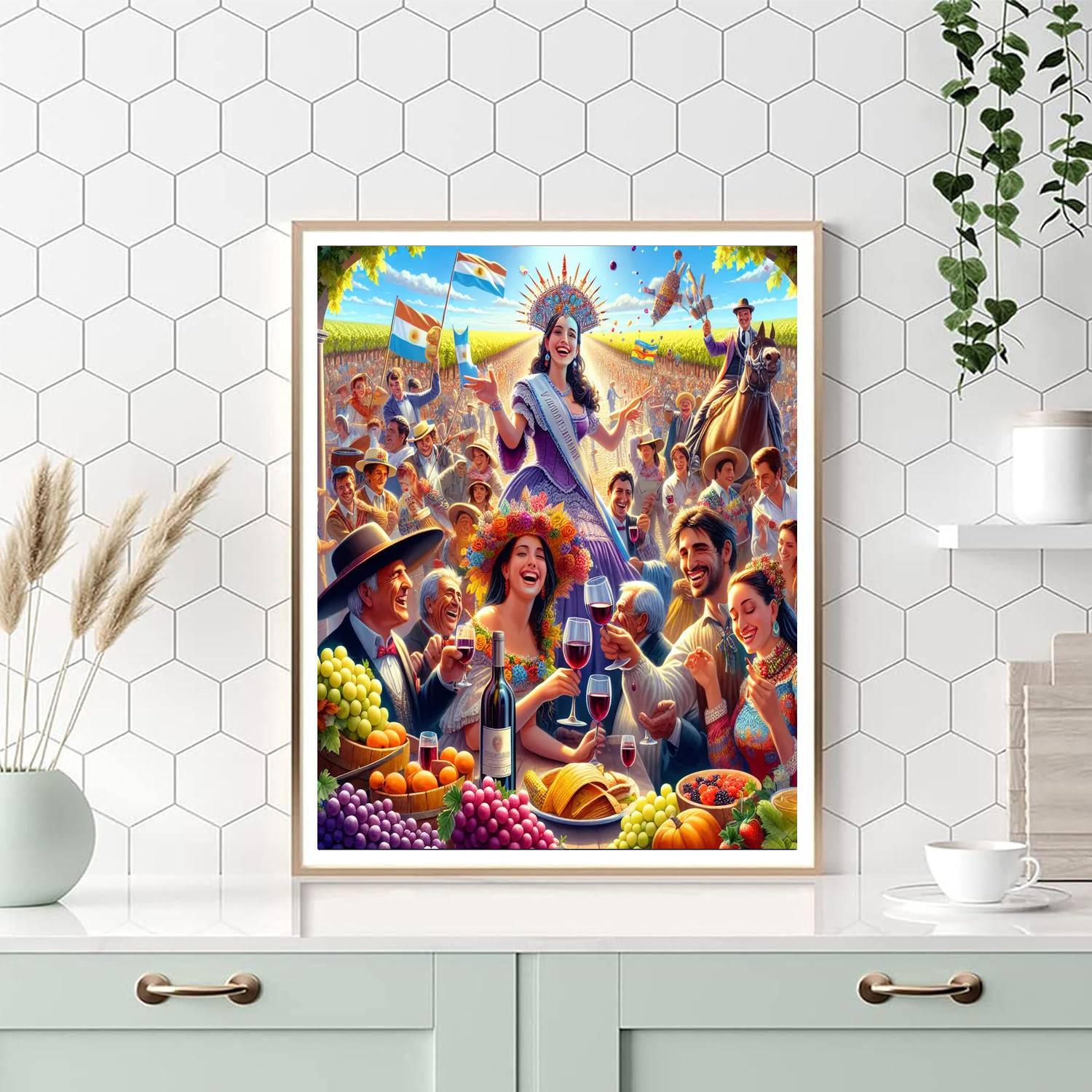 Fiesta Nacional De La Vendimia Number Painting