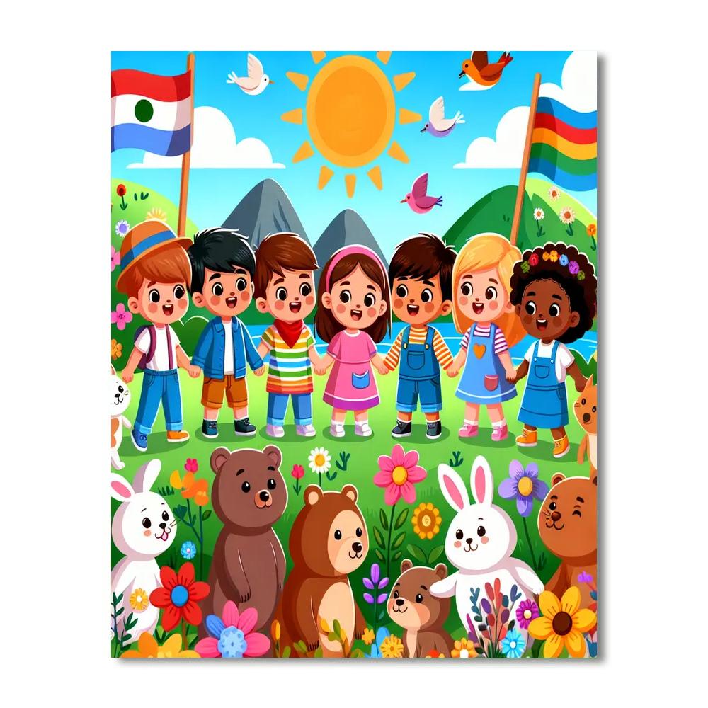 Wonderland Adventure With Animals Paint By Numbers Kits