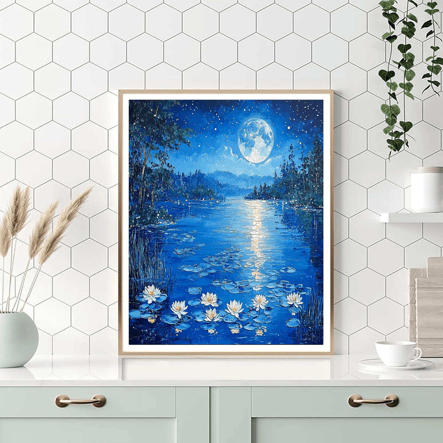 Claude Monet Inspired Lunar Reflections  Paint By Numbers