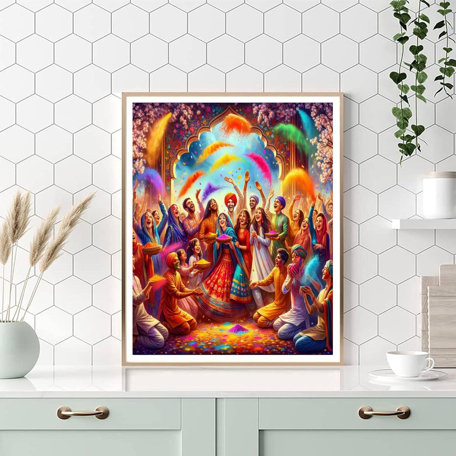 The Holi Festival Of Colors - India Paint By Number