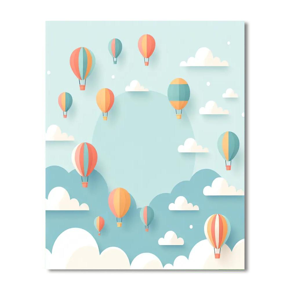 Skyward Balloon Expedition Paint By Numbers Art