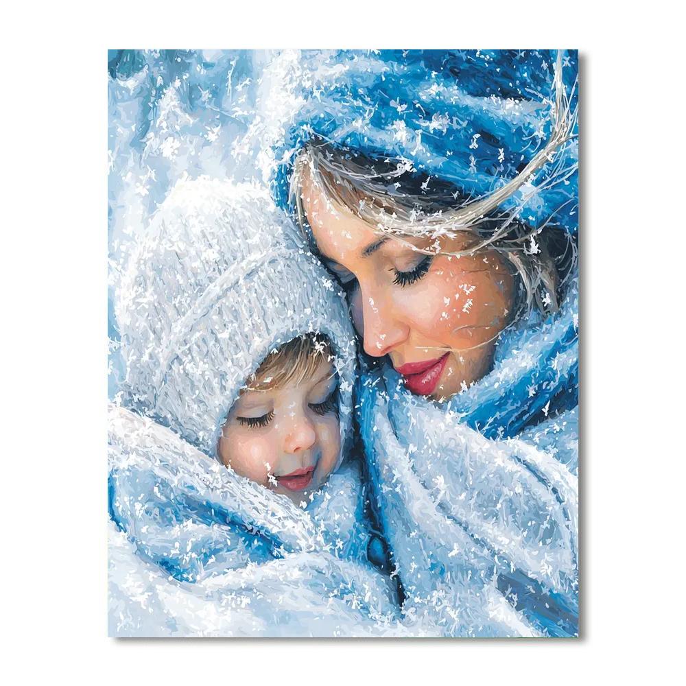 First Snowfall Magic DIY Paint By Numbers