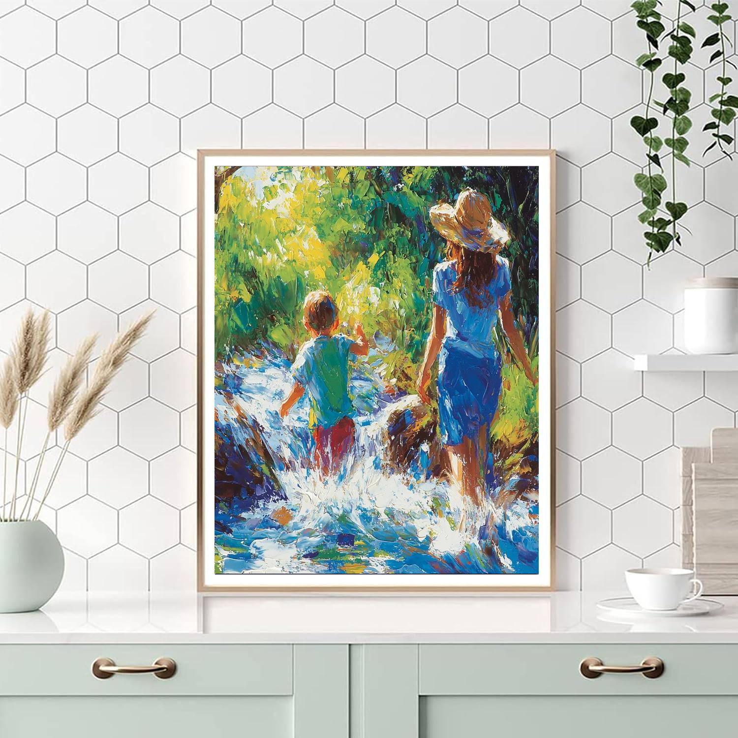 Playful Streams Of Joy Painting By Numbers Kit