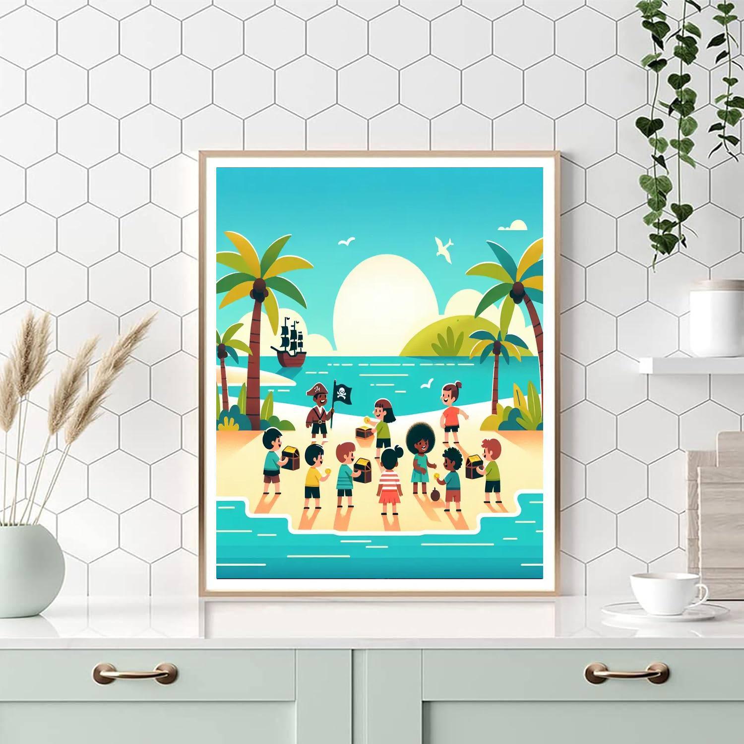 Island Treasure Discovery Paint By Numbers Art