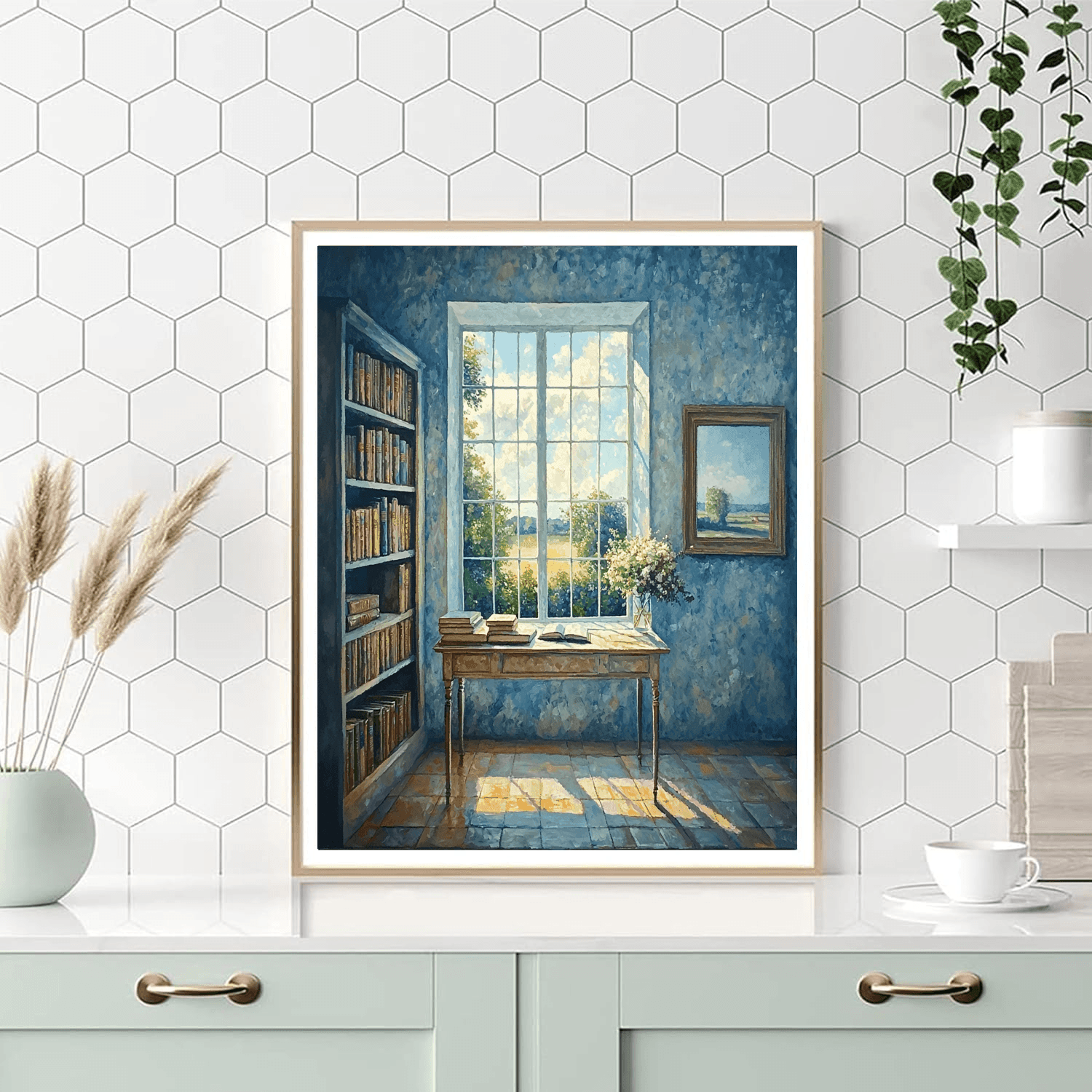 Johannes Vermeer Inspired Vermeer's Quiet Study  Painting By Numbers Kit