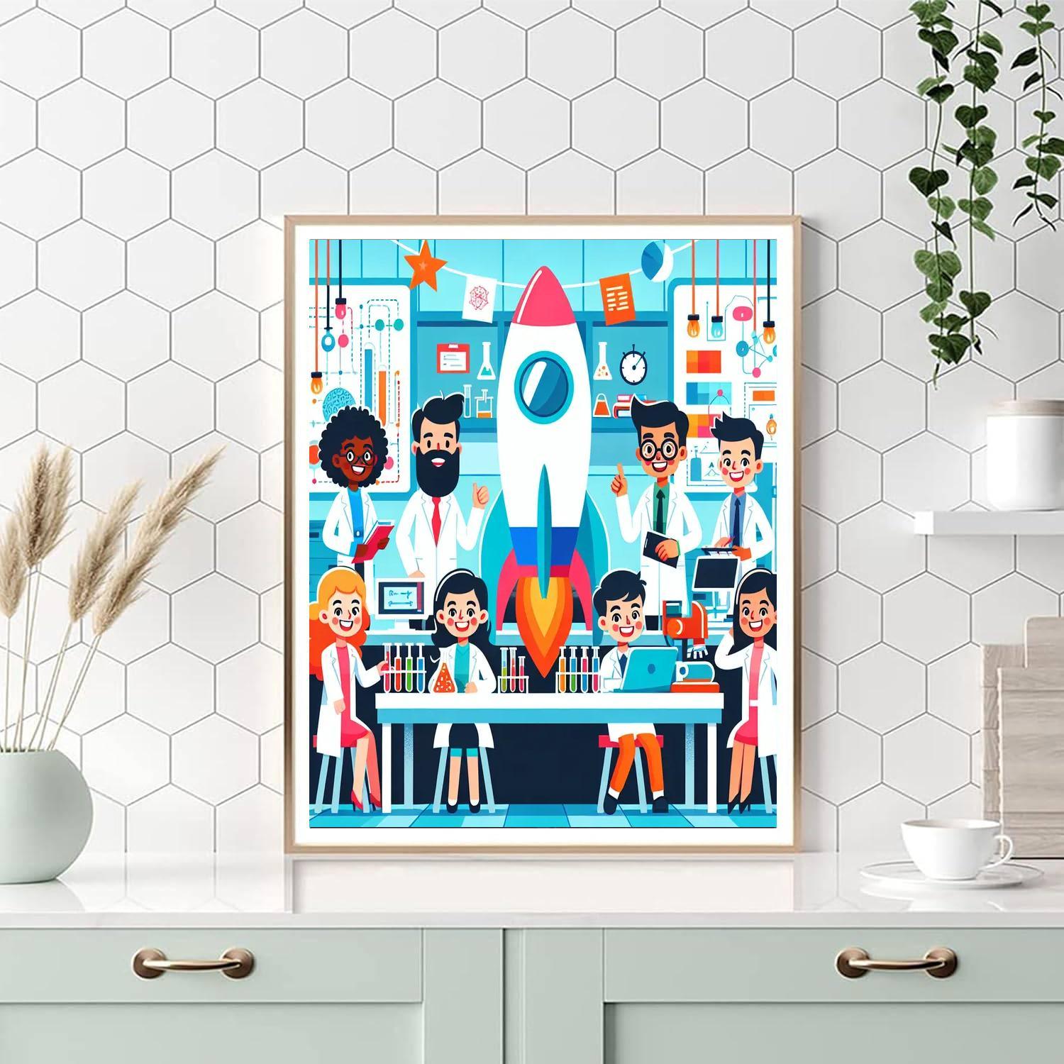 Rocket Science Lab Number Painting