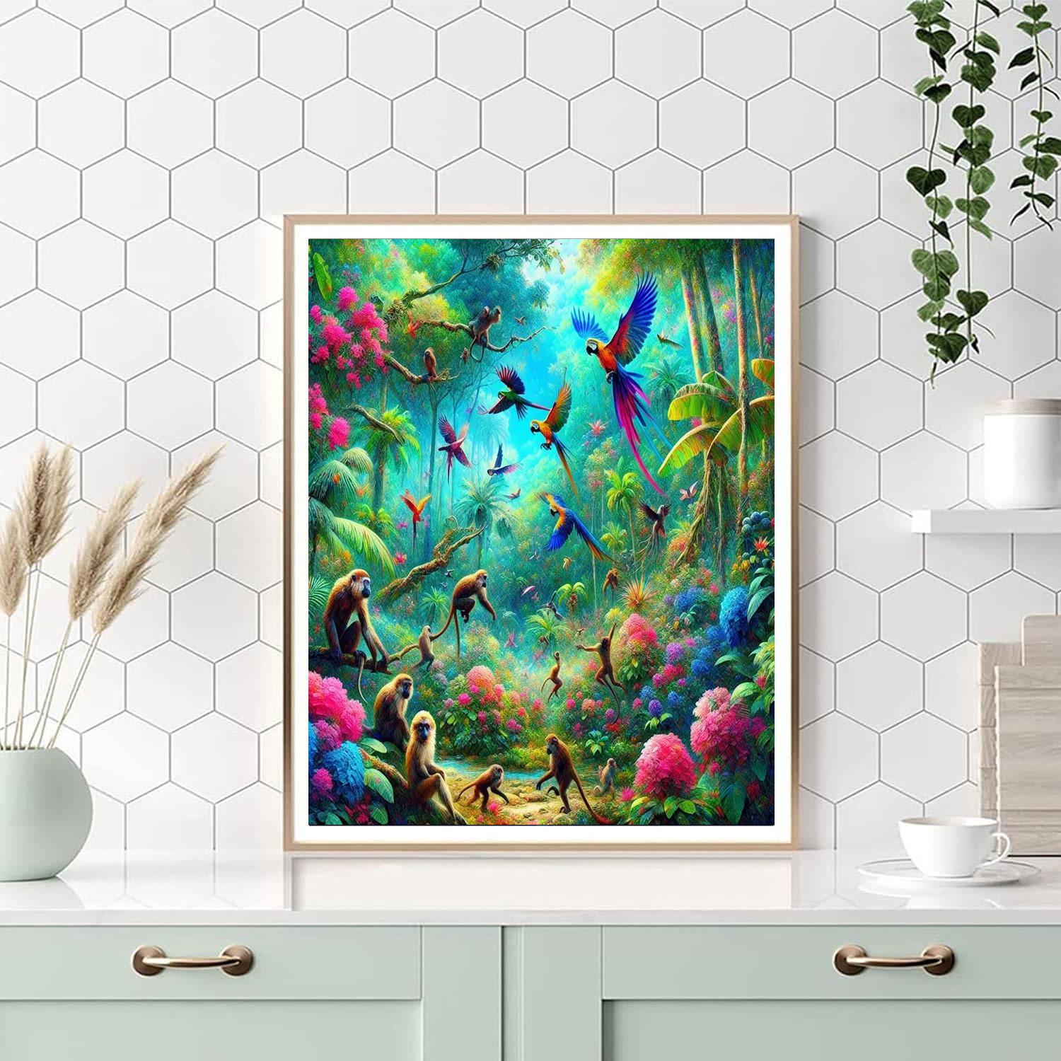 Tropical Jungle Escapade Painting Number Kit