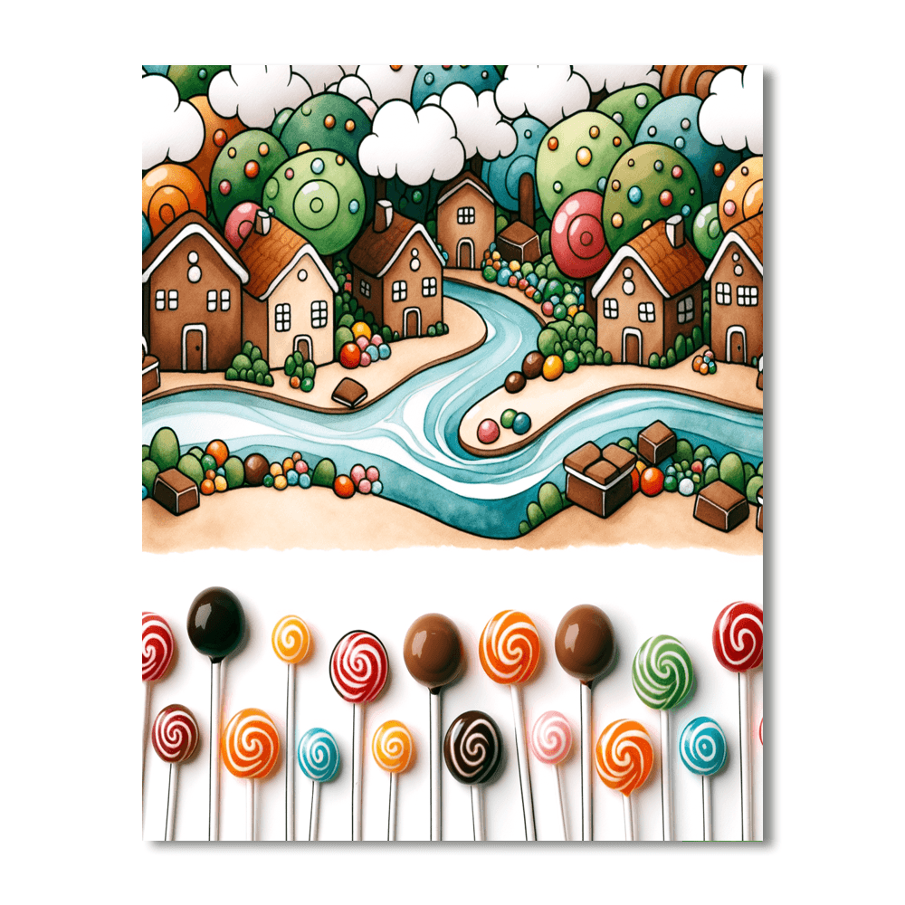 Candy Land Quest Paint By Numbers