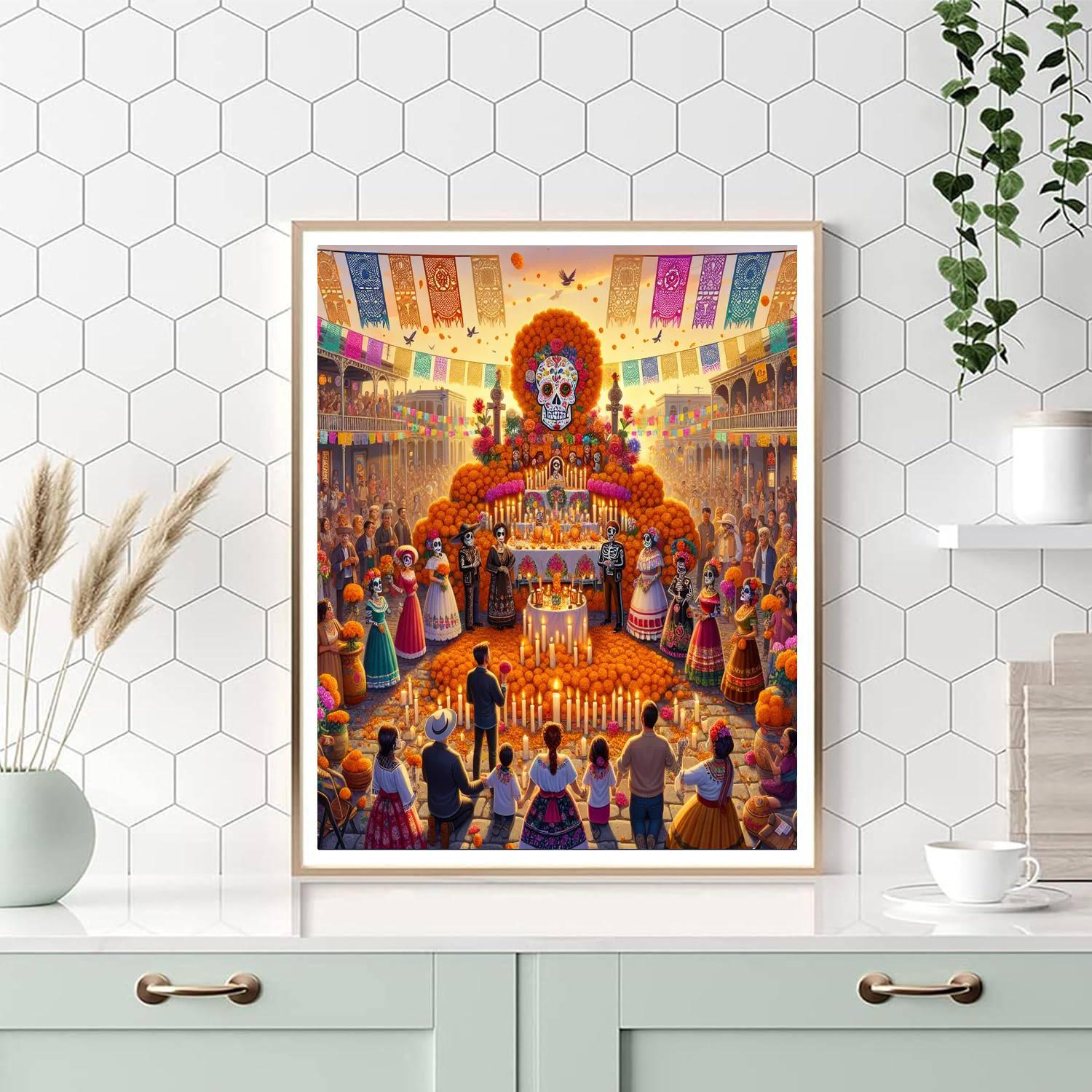 Día De Los Muertos - Mexico City Paint By Numbers Art