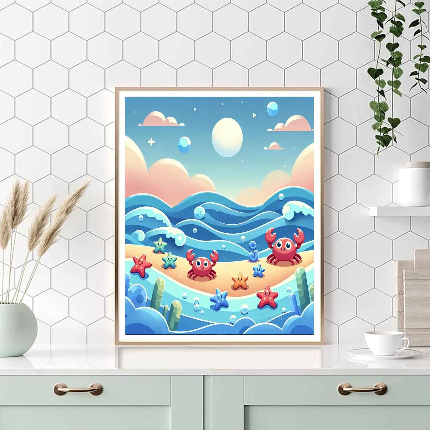 Playful Ocean Playground Painting By Numbers Kit