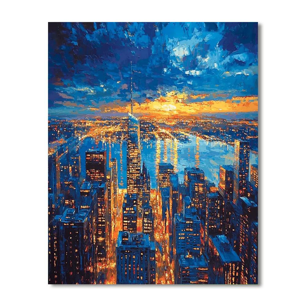 Edward Hopper Inspired City Lights And Dreams  Paint By Numbers Kits