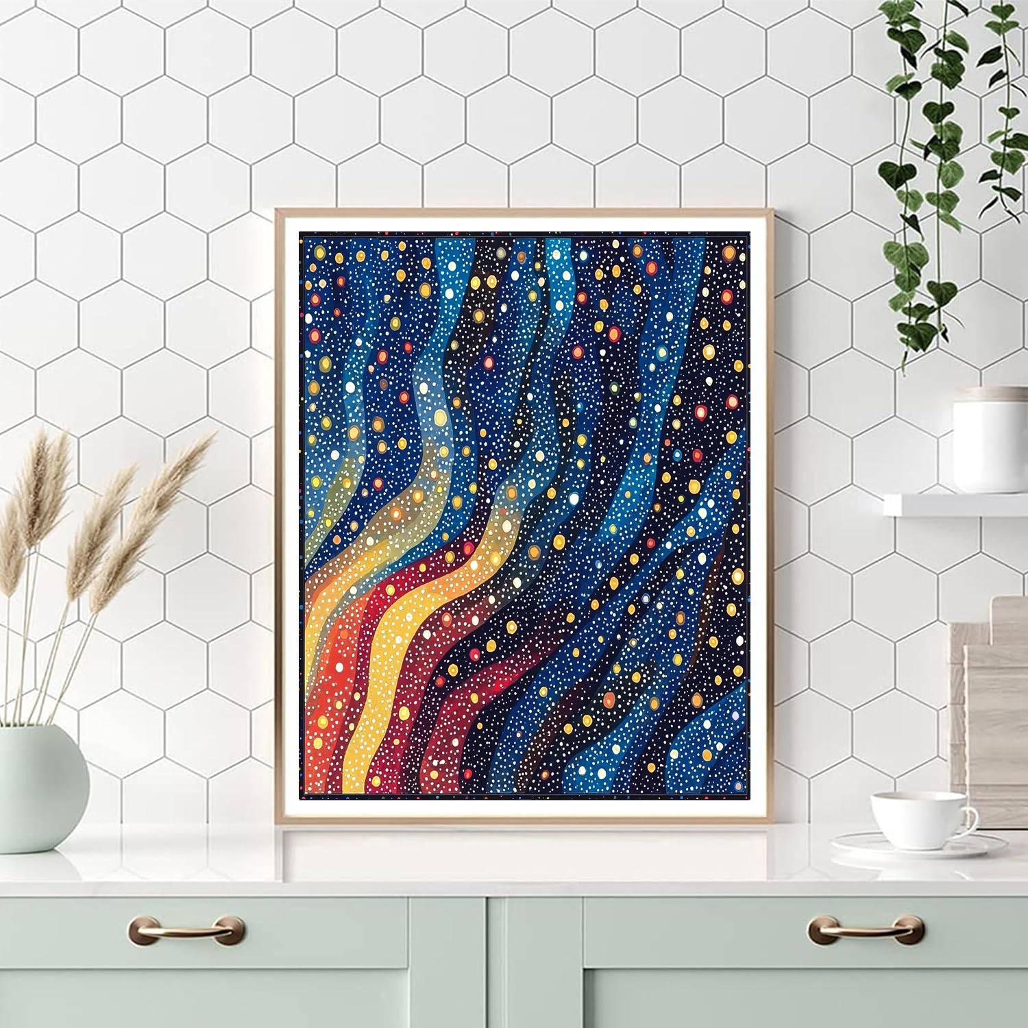 Yayoi Kusama Inspired Galactic Visions  Number Painting