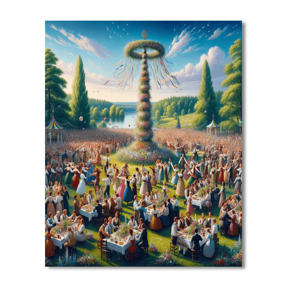 Midsummer - Sweden Paint By Color