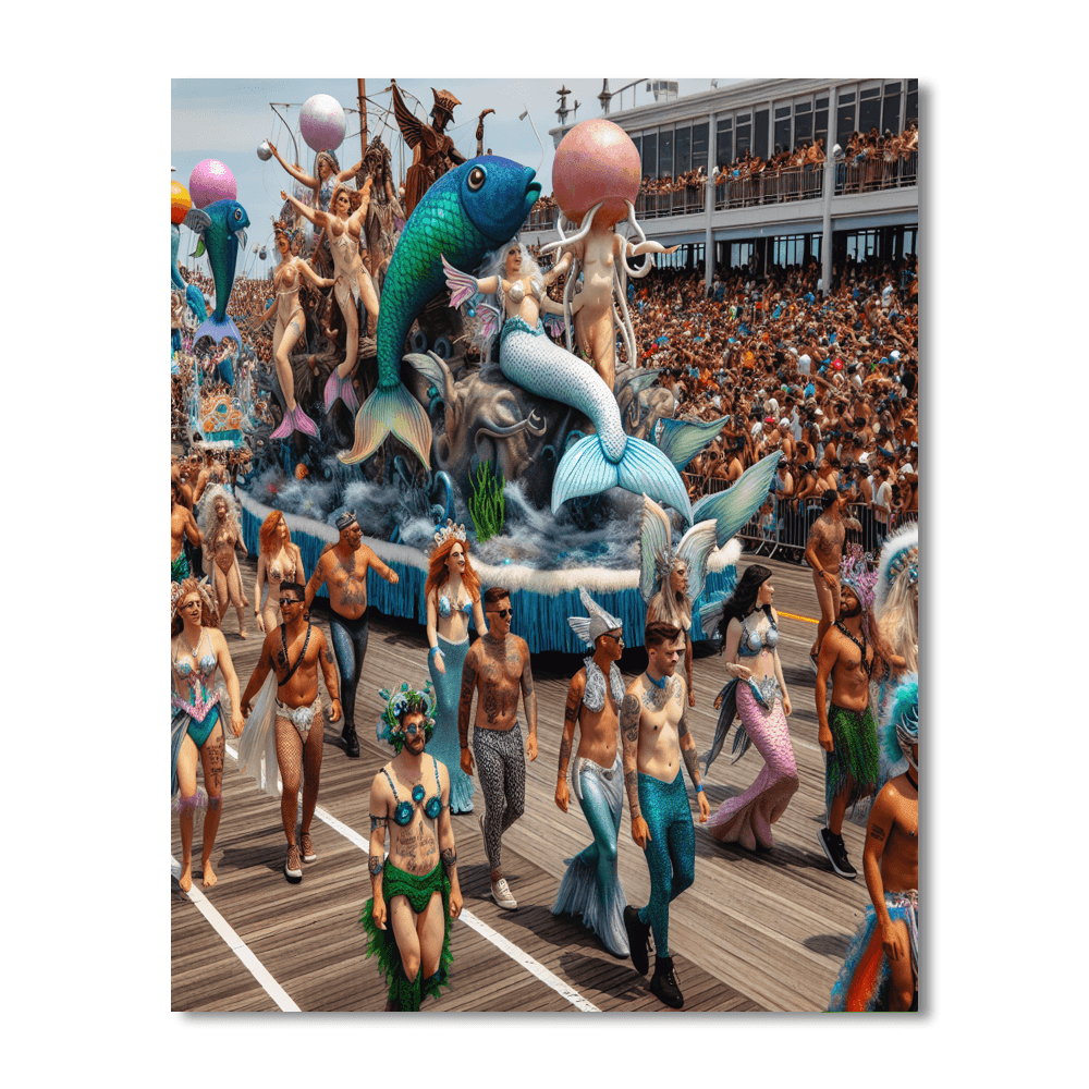 Mermaid Parade - Usa Paint By Numbers