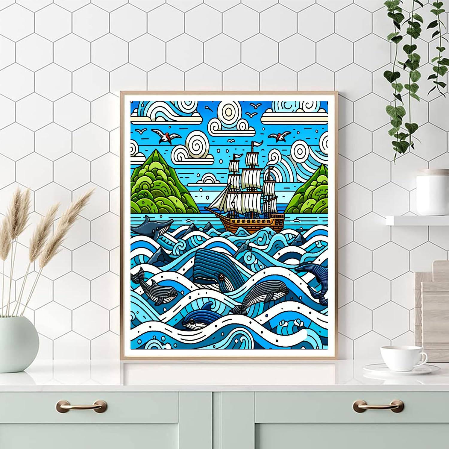 Oceanic Voyage Expedition Paint By Color