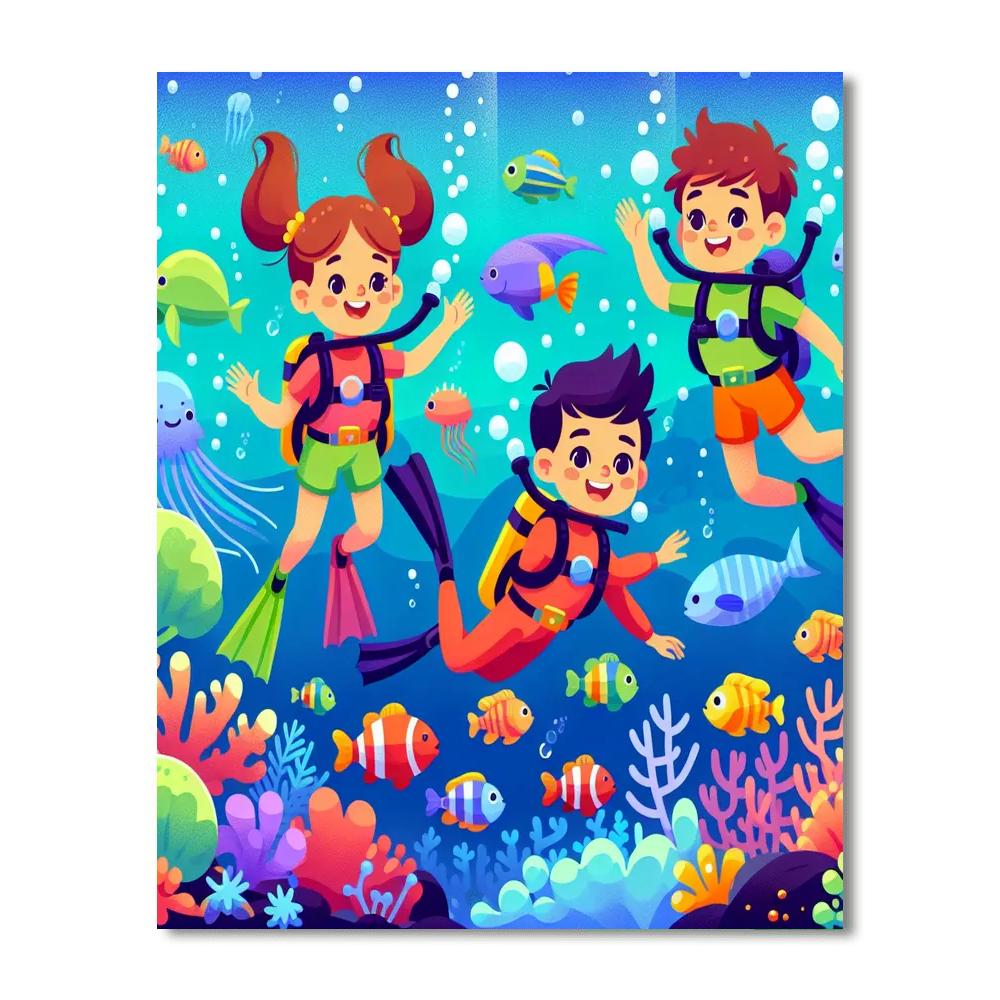 Explorers Of The Enchanted Sea Painting By Numbers Kit