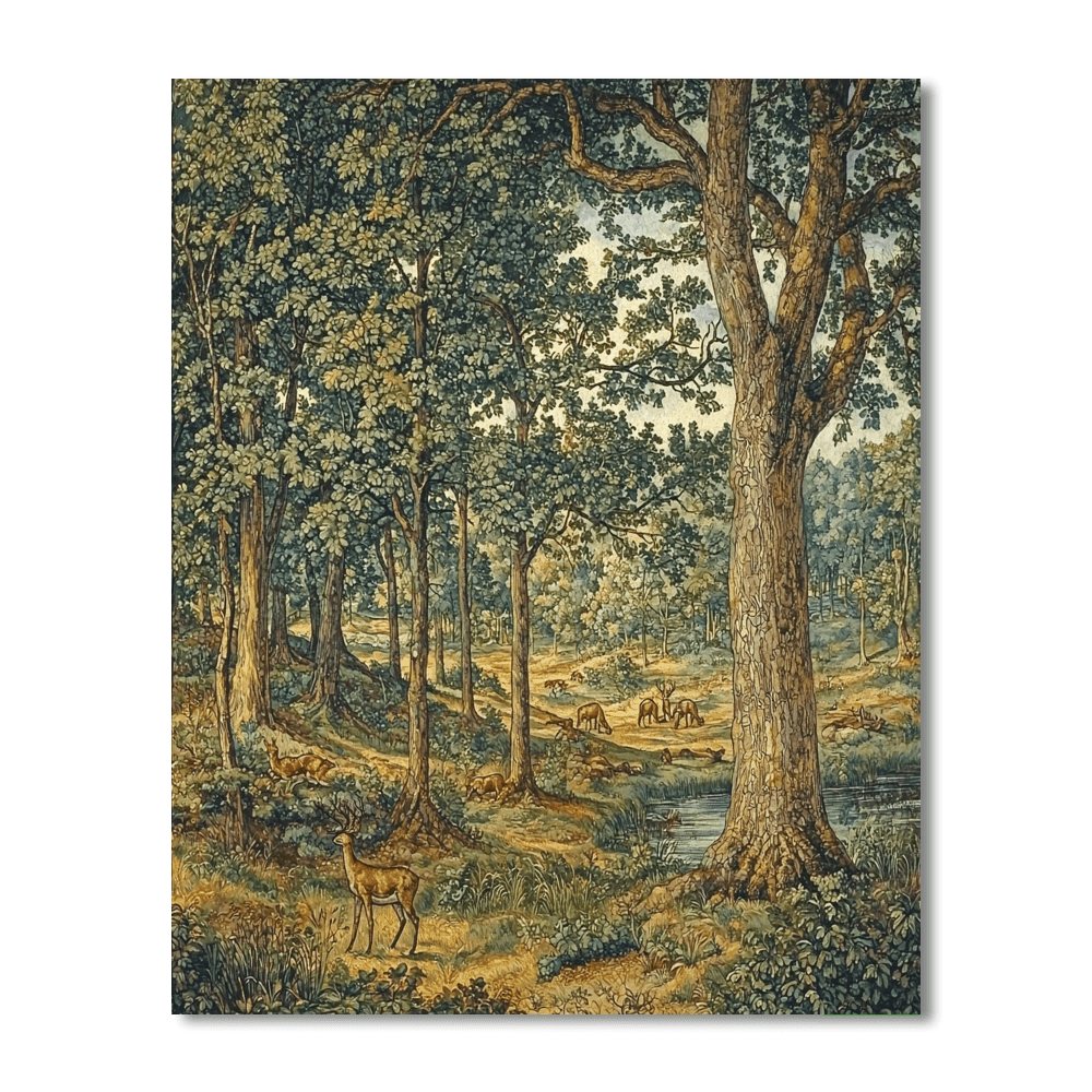 Albrecht Dürer Inspired Regal Woodland Escape  Numbered Painting Kits