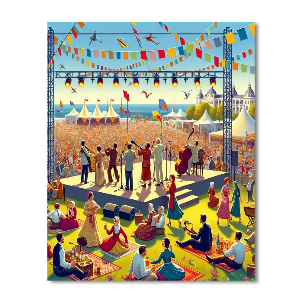 Vancouver Folk Music Festival Number Painting