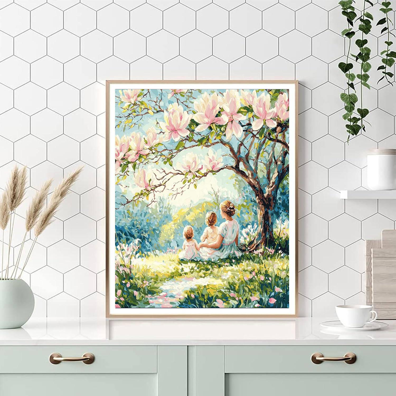 Under The Magnolia Tree Painting Number Kit