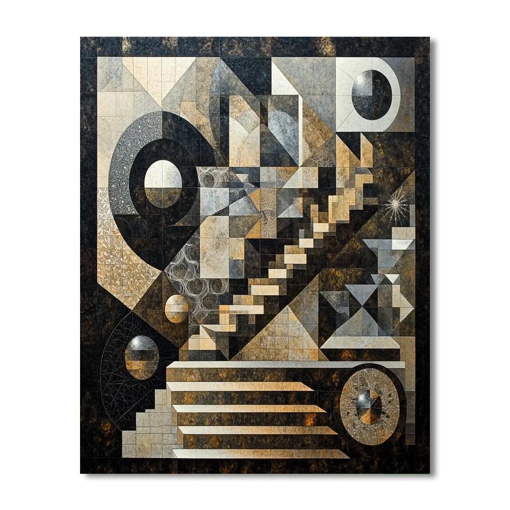 M.C. Escher Inspired Symmetry In Chaos  Paint By Numbers