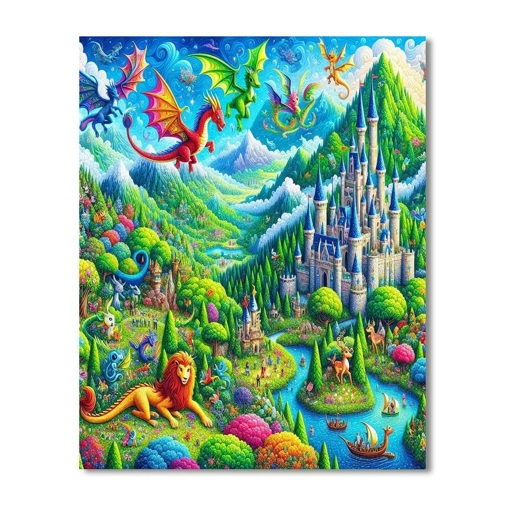 Exciting Fantasy World Painting Number Kit
