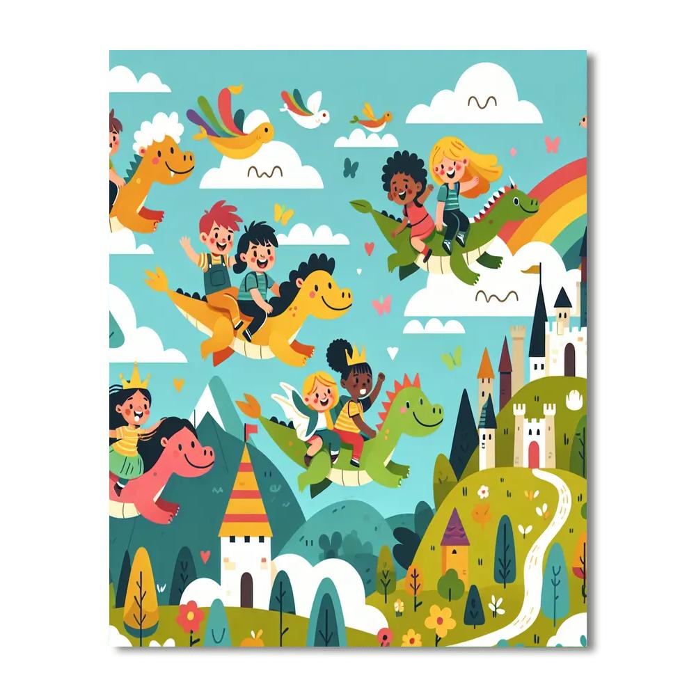 Mighty Dragon Defenders DIY Paint By Numbers