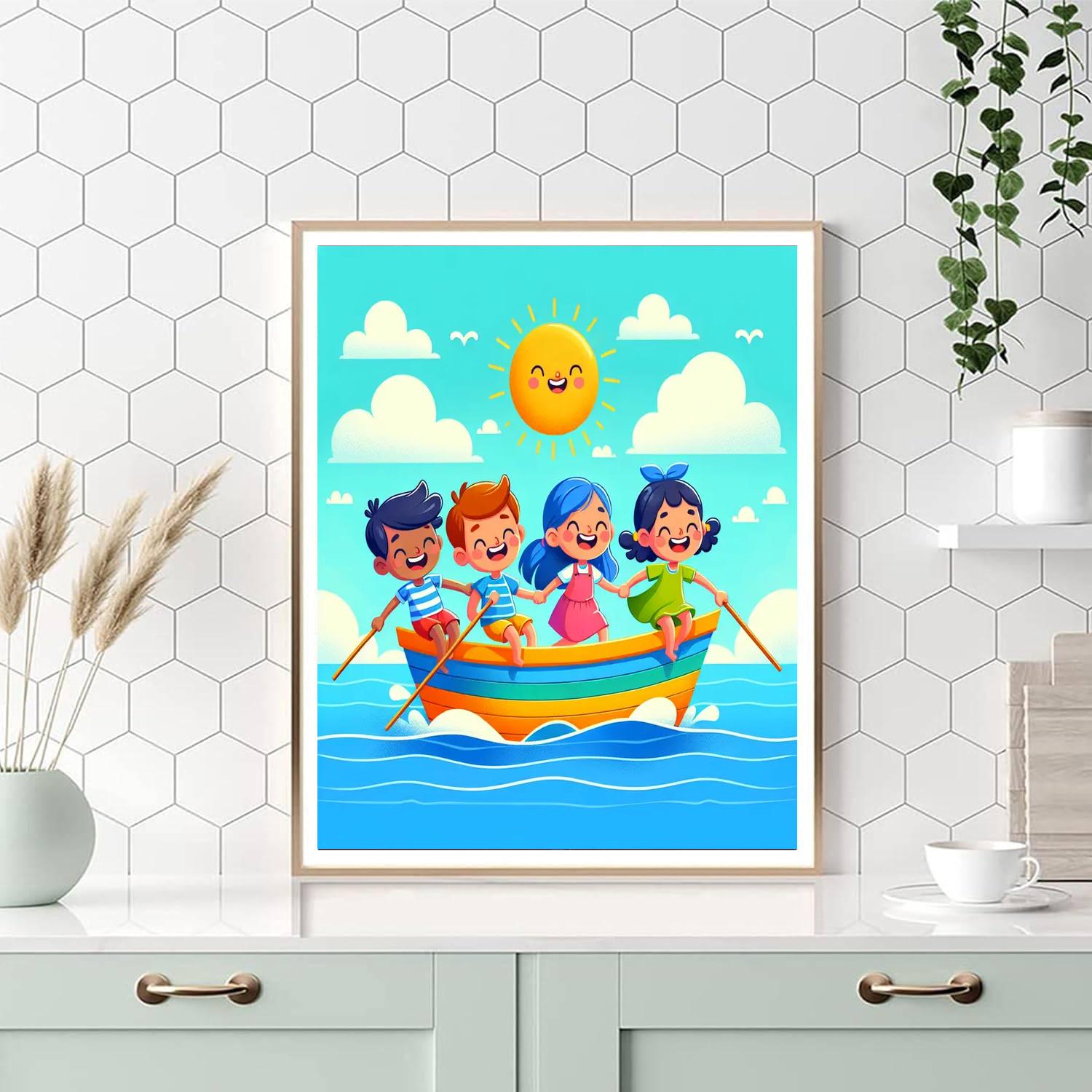 Sailing On A Sunny Day Paint By Numbers Art