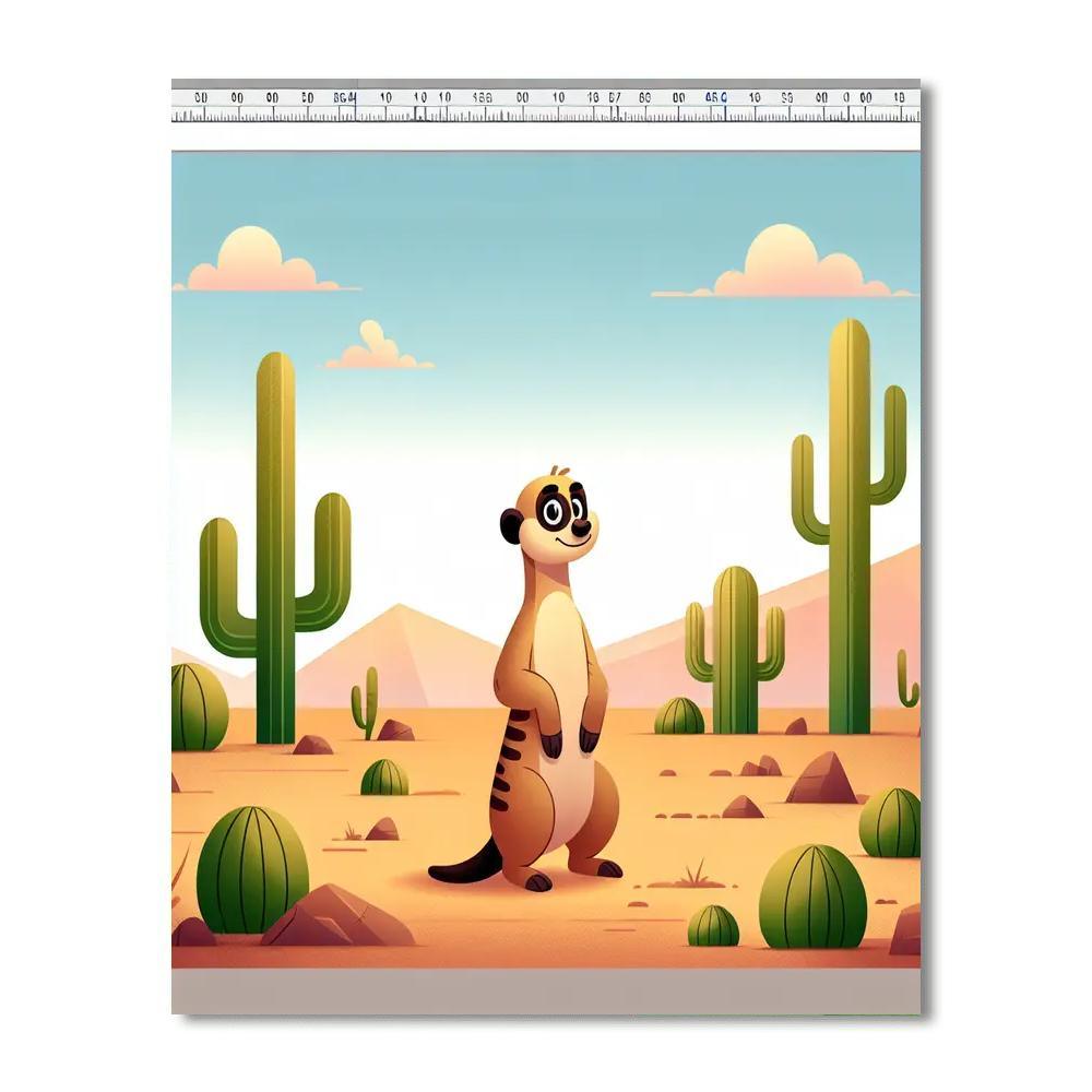 Mellow Meerkat Painting By Numbers Kit