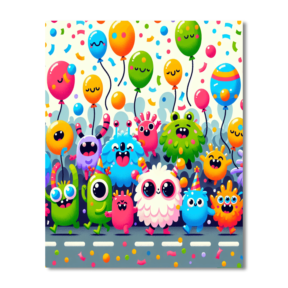 Silly Monsters On Parade Paint By Color