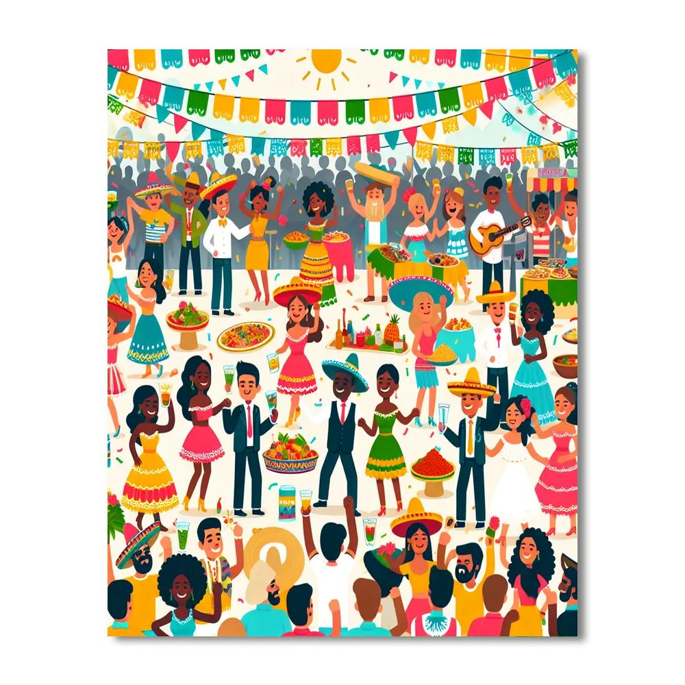 Festive Fiesta Fun Painting Number Kit