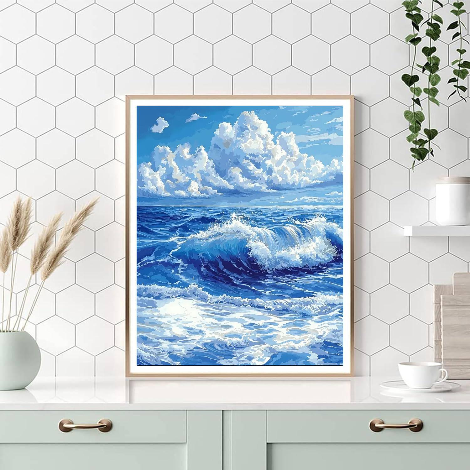 Michelangelo Inspired Ocean's Grace  Paint By Color