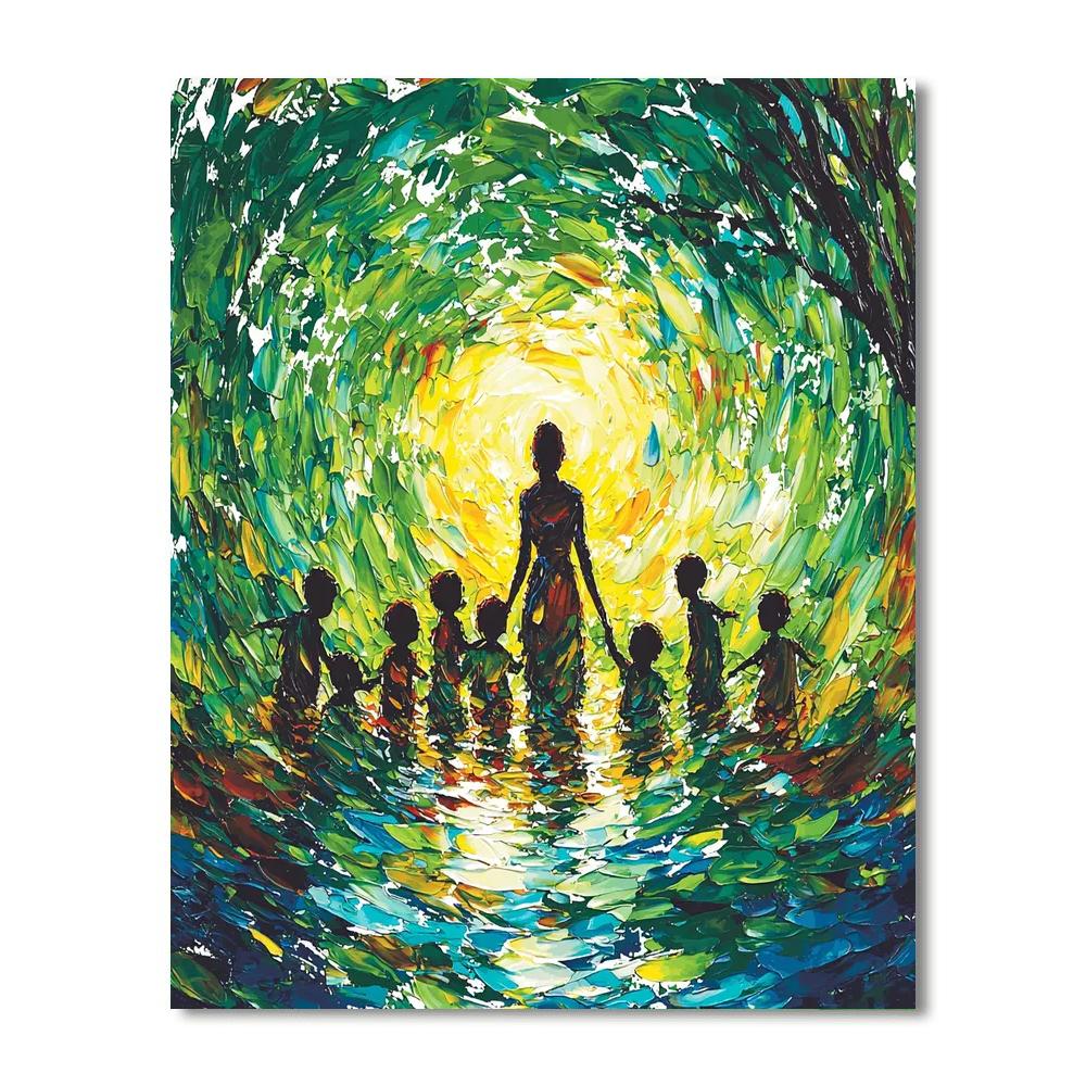 In Her Arms, We Bloom Painting Number Kit