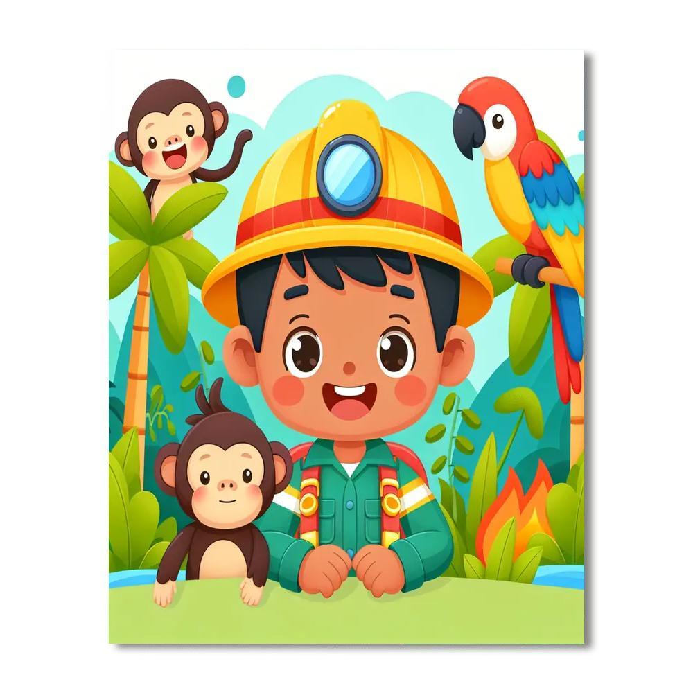 Jungle Rescue Mission Paint By Numbers Kits