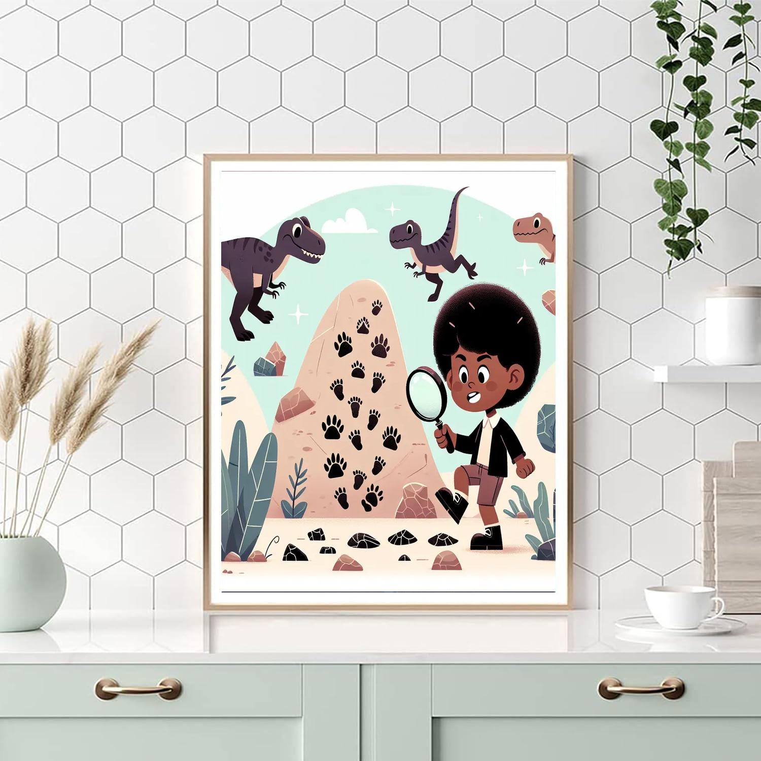 Dino Detective's World DIY Paint By Numbers