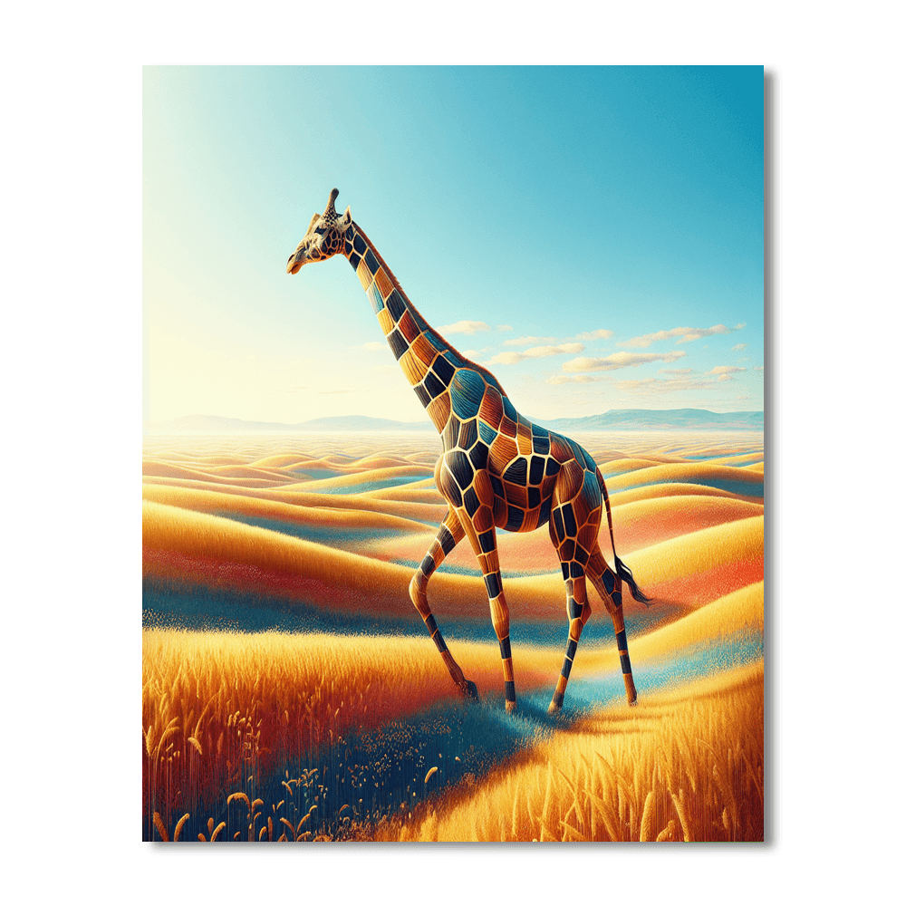 Giraffe's Serengeti Stroll Paint By Color